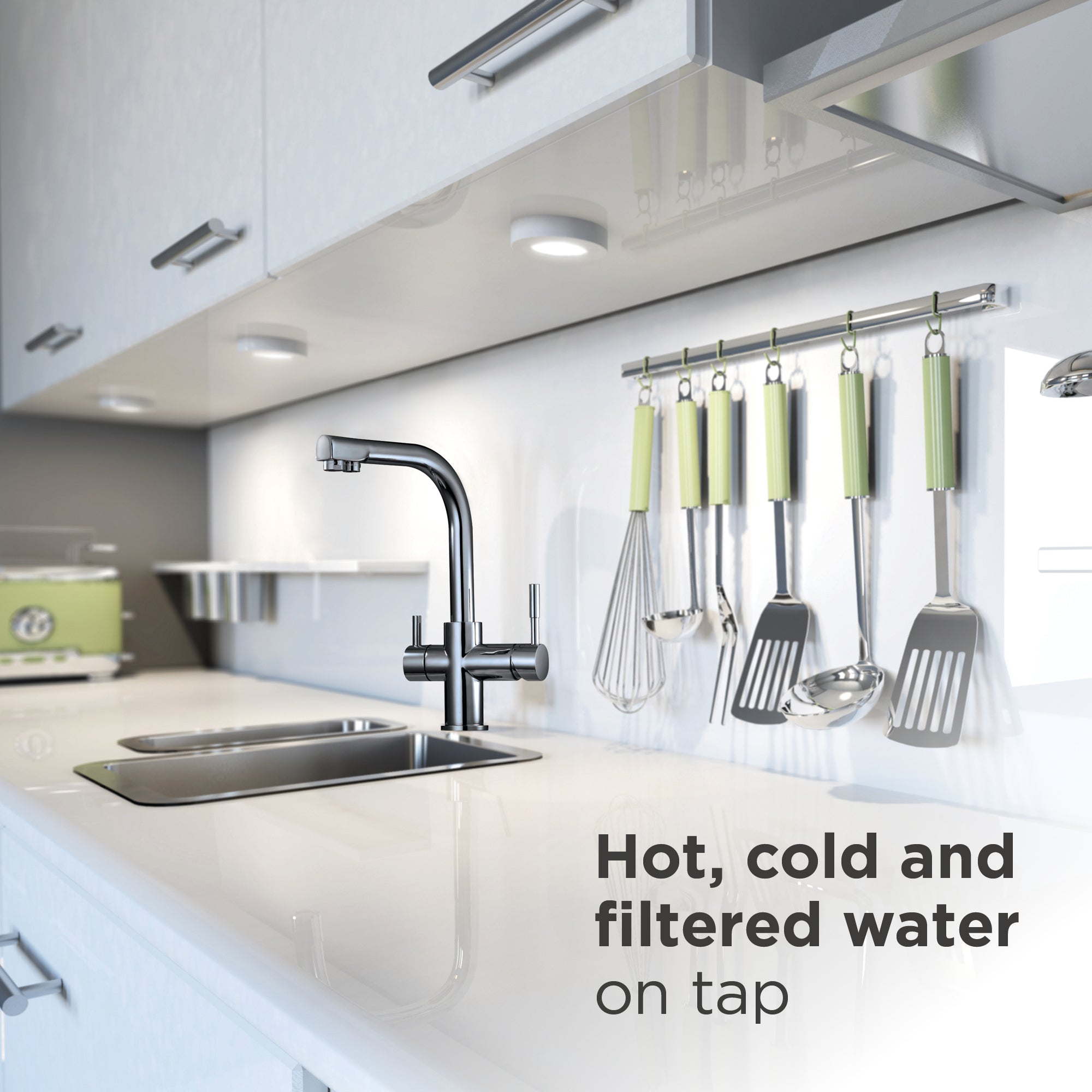 eKube Reverse Osmosis Drinking Water System + 3-way Tap