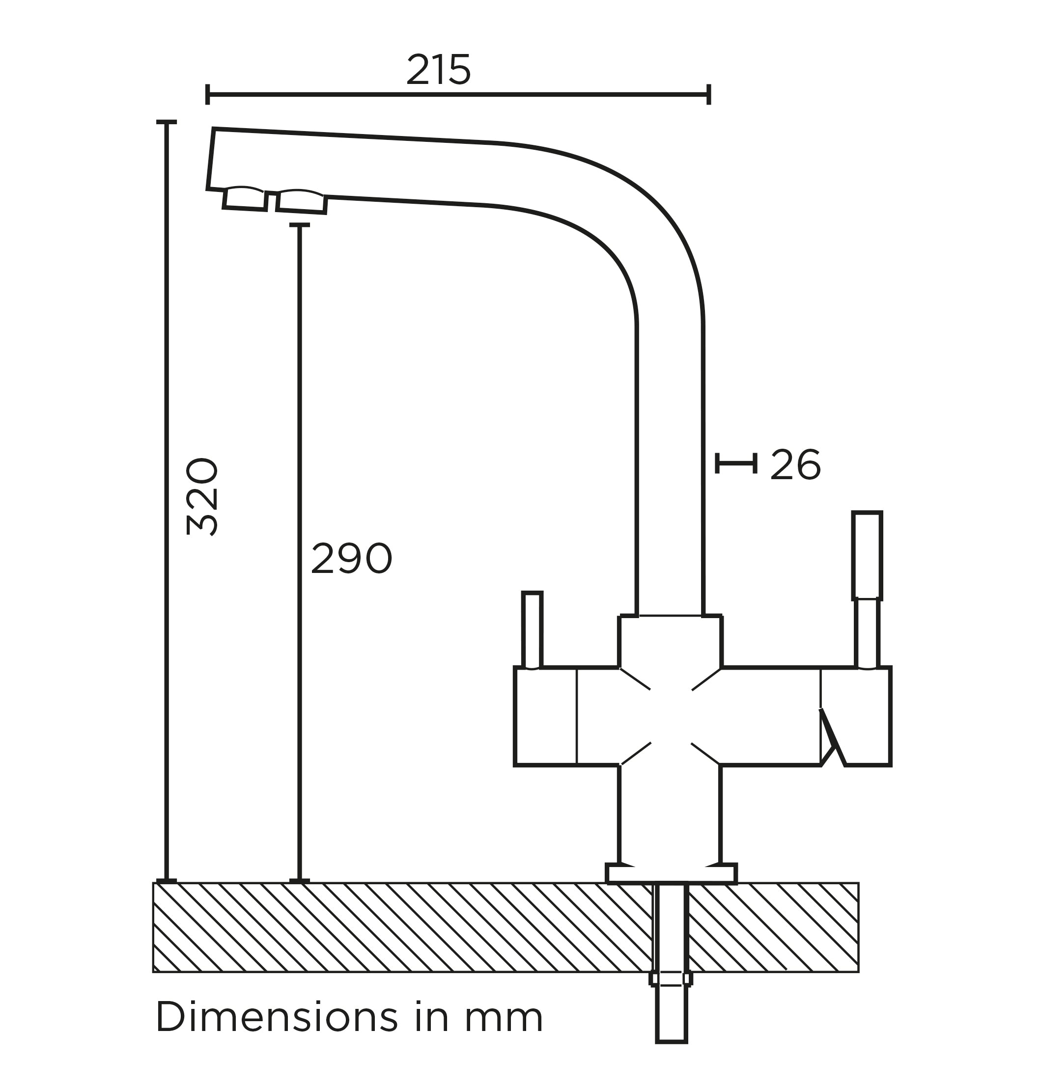 eKube Reverse Osmosis Drinking Water System + 3-way Tap